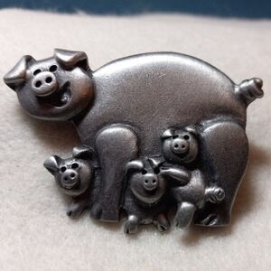 L Razza, Pig & Babys Brooch